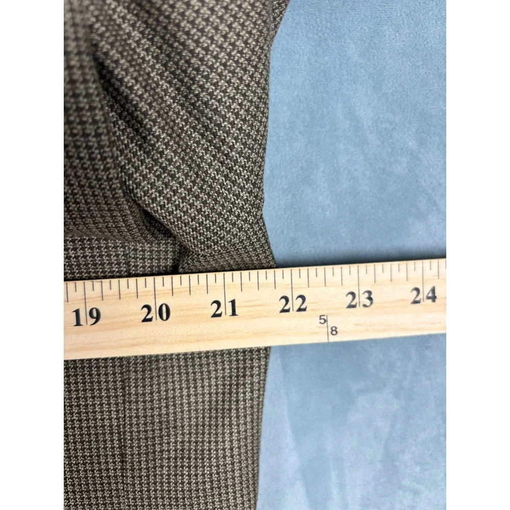 Lauren Ralph Lauren Mens 42R Blazer Brown Micro Houndstooth Sport Coat 2-Button